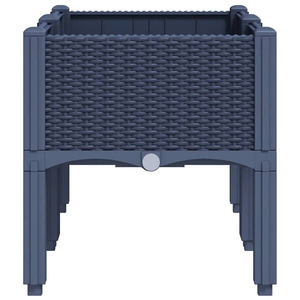 vidaXL Pflanzkasten mit Beinen Blaugrau 80x40x42 cm PP