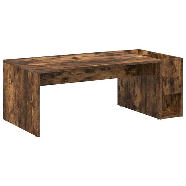 vidaXL Couchtisch Ger&auml;ucherte Eiche 101,5 x 50 x 37 cm Holzwerkstoff