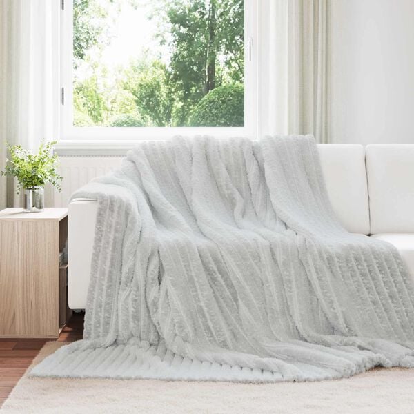 vidaXL Wohndecken 6 pcs Grau 240 x 220 cm Fleece