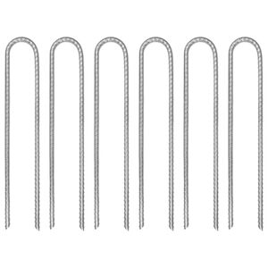 vidaXL Zeltheringe 6 Stk. U-Form 30 cm &Oslash;7 mm Verzinkter Stahl