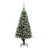 vidaXL K&uuml;nstlicher Weihnachtsbaum mit LEDs Kugeln Zapfen 150 cm