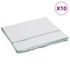 vidaXL Reinigungst&uuml;cher 10 Stk. Wei&szlig; mit Gr&uuml;nen Gestreift 50x60 cm