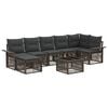 vidaXL Gartensofa-set 8 pcs Grau Poly-Rattan