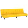 vidaXL Schlafsofa 2-Sitzer mit Hocker Gelb Samt