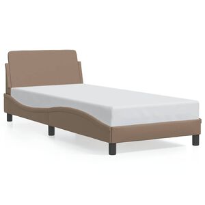 vidaXL Bettgestell "Dover" Cappuccino-Braun 80x200 cm Kunstleder