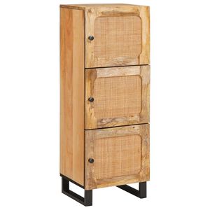 vidaXL Highboard mit Speicher Braun 90 x 33 x 75 cm Massivholz Mango