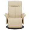 vidaXL Relaxsessel mit Fu&szlig;teil Creme Stoff