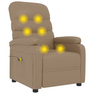 vidaXL Massagesessel Cappuccino-Braun Kunstleder