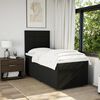 vidaXL Boxspringbett mit Matratze Schwarz 100x200 cm Stoff