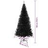 vidaXL Weihnachtsbaum mit 300 LEDs mit St&auml;nder Schwarz 180 cm PVC