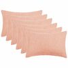vidaXL Kissenbezug 6 stk. HEERLEN Rosa 50 x 75 cm Boucl&eacute;