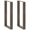 vidaXL Bartischbeine U-Form 2 Stk. Naturstahl 40x(90-91) cm Stahl