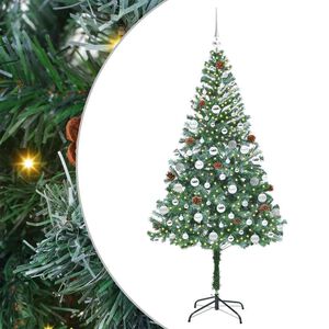 vidaXL K&uuml;nstlicher Weihnachtsbaum Gr&uuml;n 180 cm PVC und Stahl