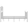 vidaXL Bettgestell Weiß Metall 120x200 cm