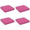 vidaXL 4-teilige Sitzkissen VUGHT 4 pcs 100 % Polyester Rosa
