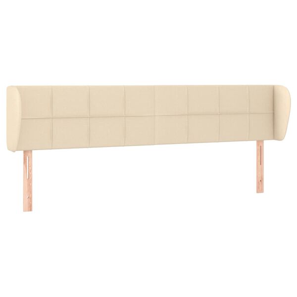 vidaXL Kopfteil mit Ohren Creme 183x23x78/88 cm Stoff