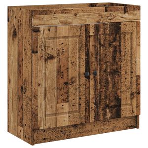 vidaXL Unter dem Waschbecken Badschrank Altholz 56 x 37,5 x 81 cm