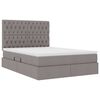 vidaXL Bett mit Stauraum und LED mit LED Taupe 140 x 200 cm Polyester