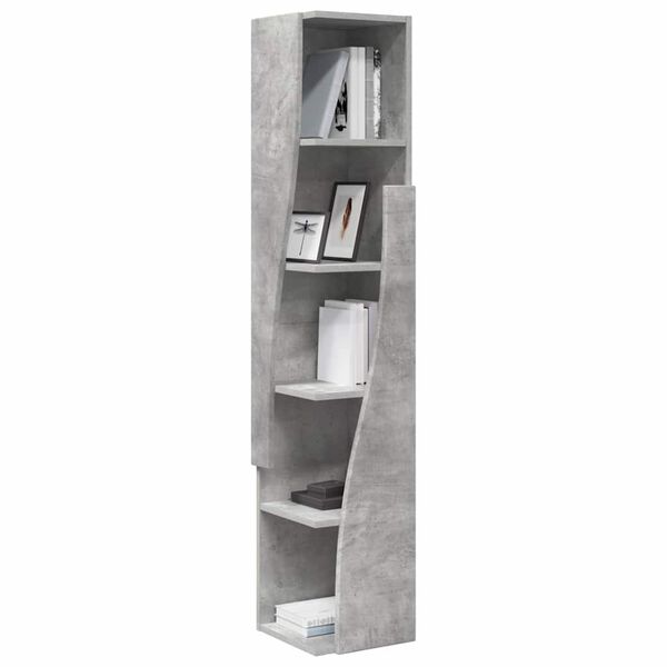 vidaXL Eckschrank Beton Grau 27,5x27x140cm Holzwerkstoff