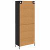 vidaXL Highboard Schwarz Eichen-Optik 69,5 x 34 x 180 cm Holzwerkstoff