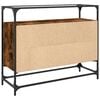 vidaXL Sideboard mit Glasplatte Räuchereiche 98x35x81 cm Holzwerkstoff