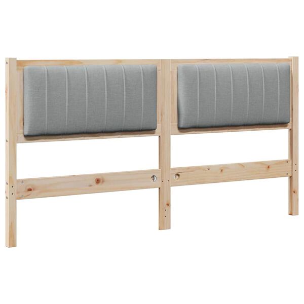 vidaXL Gepolstertes Kopfteil Braun 160 cm Massives Kiefernholz