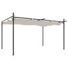 vidaXL Pergola mit Schiebedach Creme 395x292x230 cm
