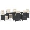 vidaXL Garten Essgruppe 7 stk. Schwarz Poly-Rattan
