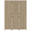vidaXL Paravent 3-tlg. Beige Poly Rattan