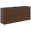 vidaXL Pflanzk&uuml;bel mit 2 T&ouml;pfen 2 Stk. Braun 90x20x40 cm Poly Rattan