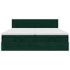 vidaXL Ottoman-Bett mit Matratzen Dunkelgr&uuml;n 180x200 cm Samt
