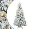 vidaXL K&uuml;nstlicher klappbarer Weihnachtsbaum Wei&szlig; 180 cm PE und PVC