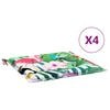 vidaXL Gartenstuhl-Kissen 4 Stk. Mehrfarbig 40x40x3 cm Stoff