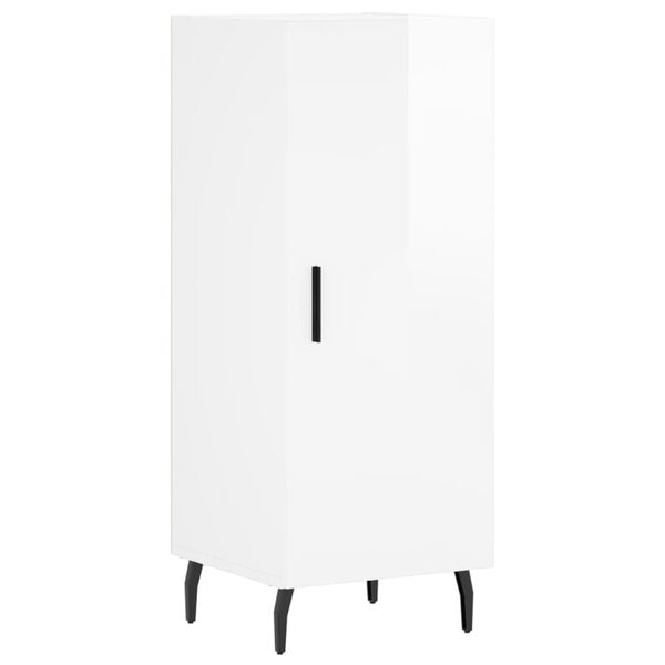 vidaXL Sideboard Hochglanz-Wei&szlig; 34,5x34x90 cm Holzwerkstoff