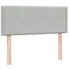 vidaXL Boxspringbett mit Matratze & LED Hellgrau 120x220 cm Samt