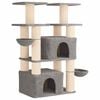 vidaXL Katzennbaum mit Sisal-Kratzs&auml;ulen 2 Stk. Hellgrau 147 cm