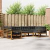 vidaXL Outdoor-Sofagarnitur mit Kissen 6 pcs Natur und Anthrazit