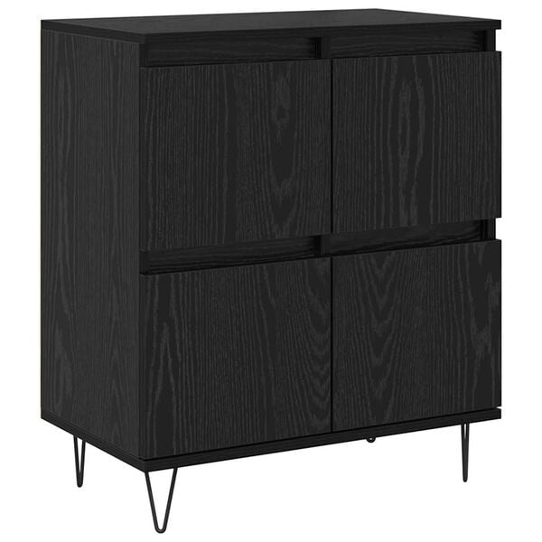 vidaXL Sideboard Schwarz Eichen-Optik 60 x 35 x 70 cm