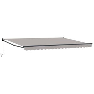 vidaXL Markise Hellgrau 450 x 300 x 165 cm Polyester und Metall