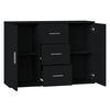 vidaXL Sideboard Schwarz 91x29,5x65 cm Holzwerkstoff