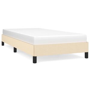 vidaXL Bettgestell ohne Matratze Creme 100x200 cm Stoff