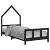 vidaXL Kinderbett Schwarz 90x190 cm Massivholz Kiefer