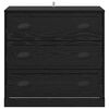 vidaXL Sideboard Schwarz Eichen-Optik 70 x 35,5 x 67,5 cm