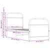 vidaXL Bettgestell ohne Matratze 80x200 cm R&auml;uchereiche Holzwerkstoff