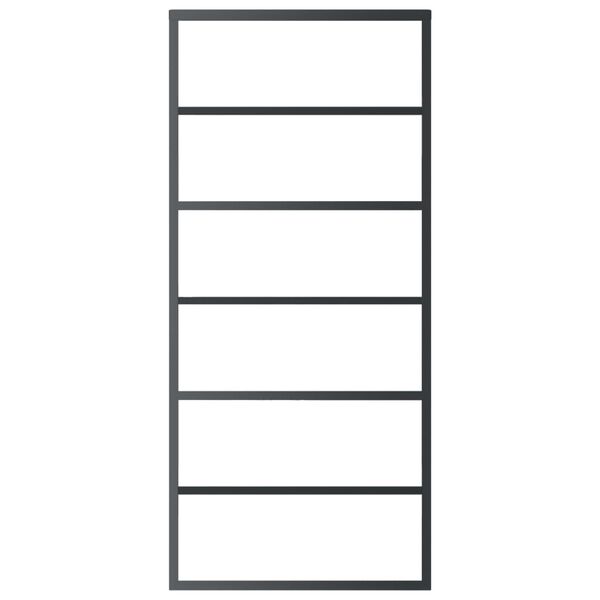 vidaXL Schiebetür mit Beschlag ESG-Glas & Aluminium 90x205 cm