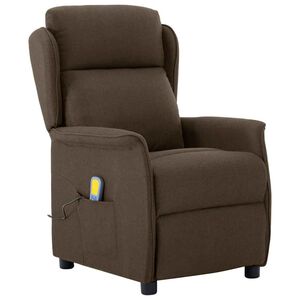 vidaXL Massagesessel Braun 93,5 x 67,5 x 101,5 cm Stoff