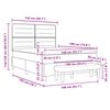 vidaXL Boxspringbett mit Kopfteil Hellgrau 140 x 190 cm Stoff