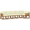 vidaXL Outdoor-Sofagarnitur 6 stk. 6-Sitzer Natur und Creme