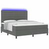 vidaXL Boxspringbett mit Matratze Dunkelgrau 180 x 200 cm Stoff