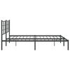 vidaXL Bettgestell mit Kopfteil Metall Schwarz 180x200 cm